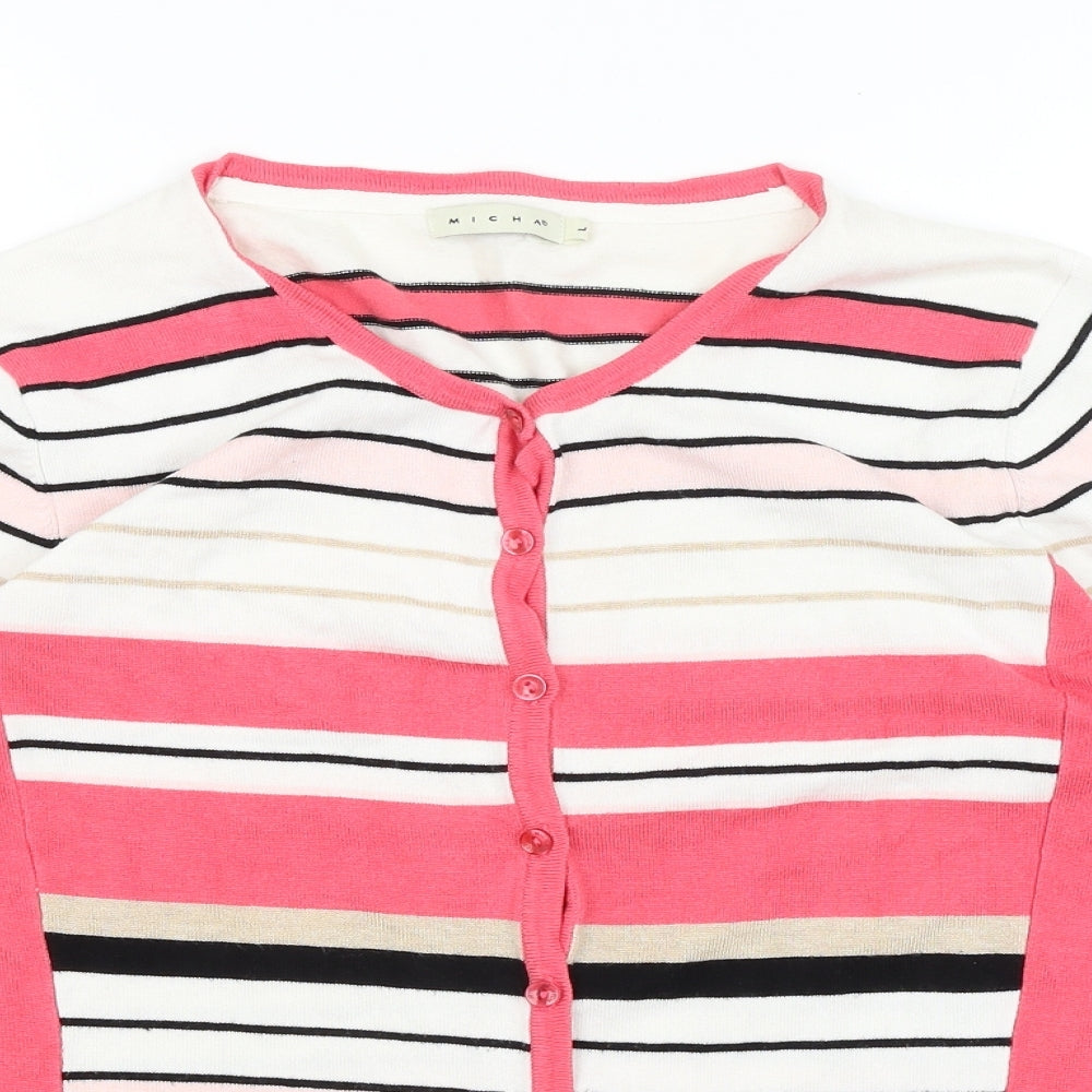Womens UK Size L Micha Pink Cardigan Jumper