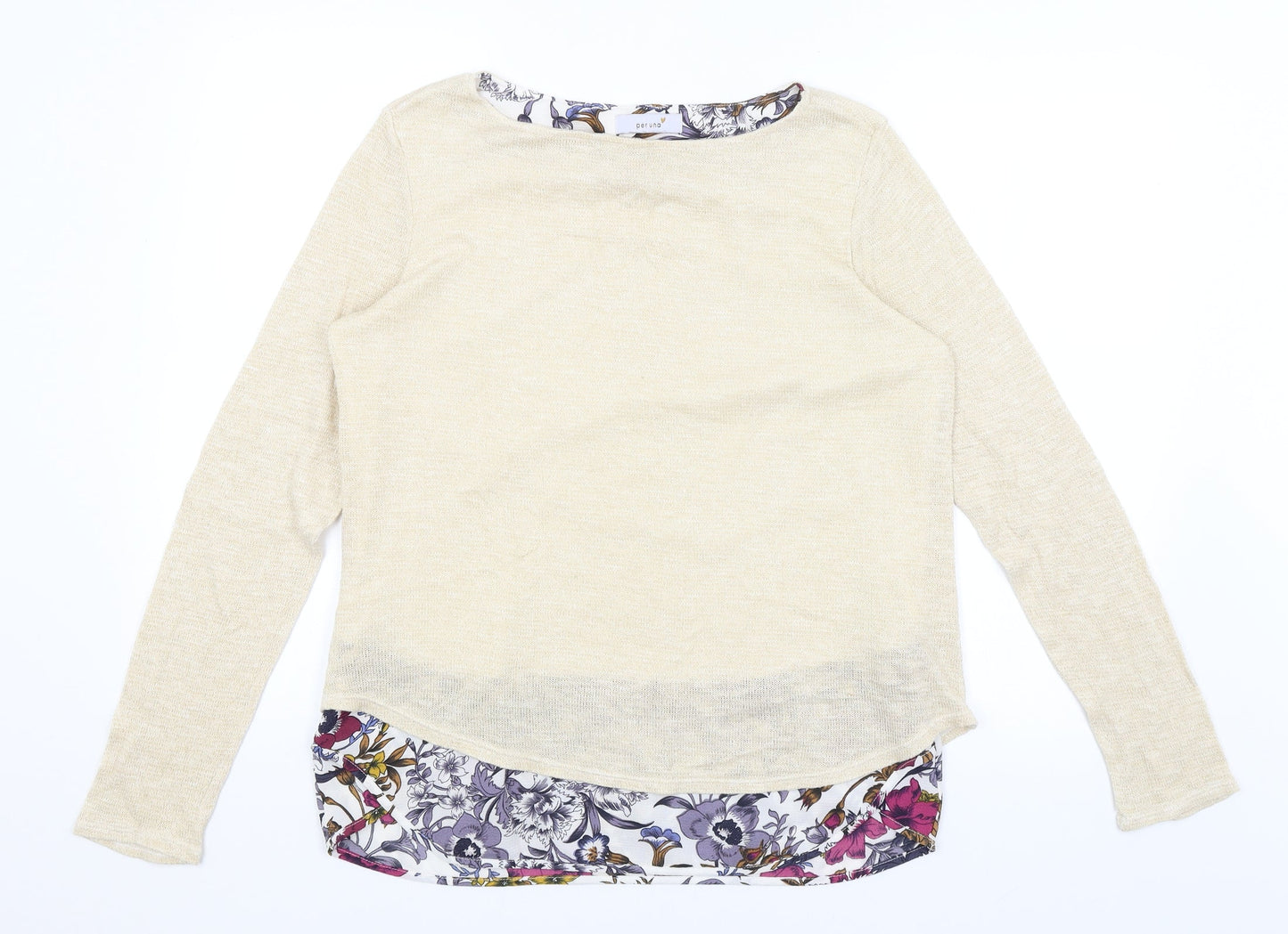 Womens UK Size 12 Per Una Gold Pullover Jumper