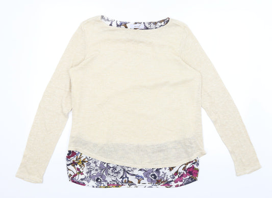 Womens UK Size 12 Per Una Gold Pullover Jumper