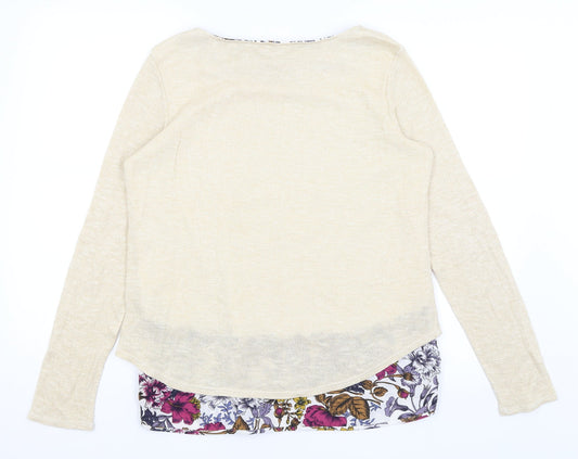Womens UK Size 12 Per Una Gold Pullover Jumper