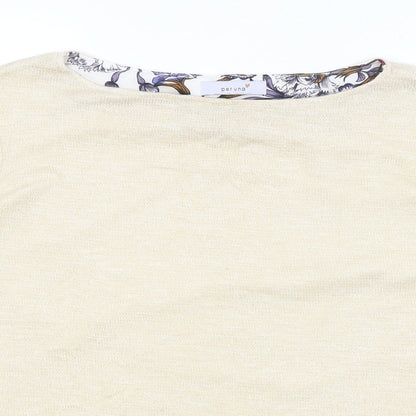 Womens UK Size 12 Per Una Gold Pullover Jumper