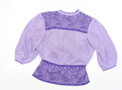 Meici Womens Purple   Pullover Jumper Size 16