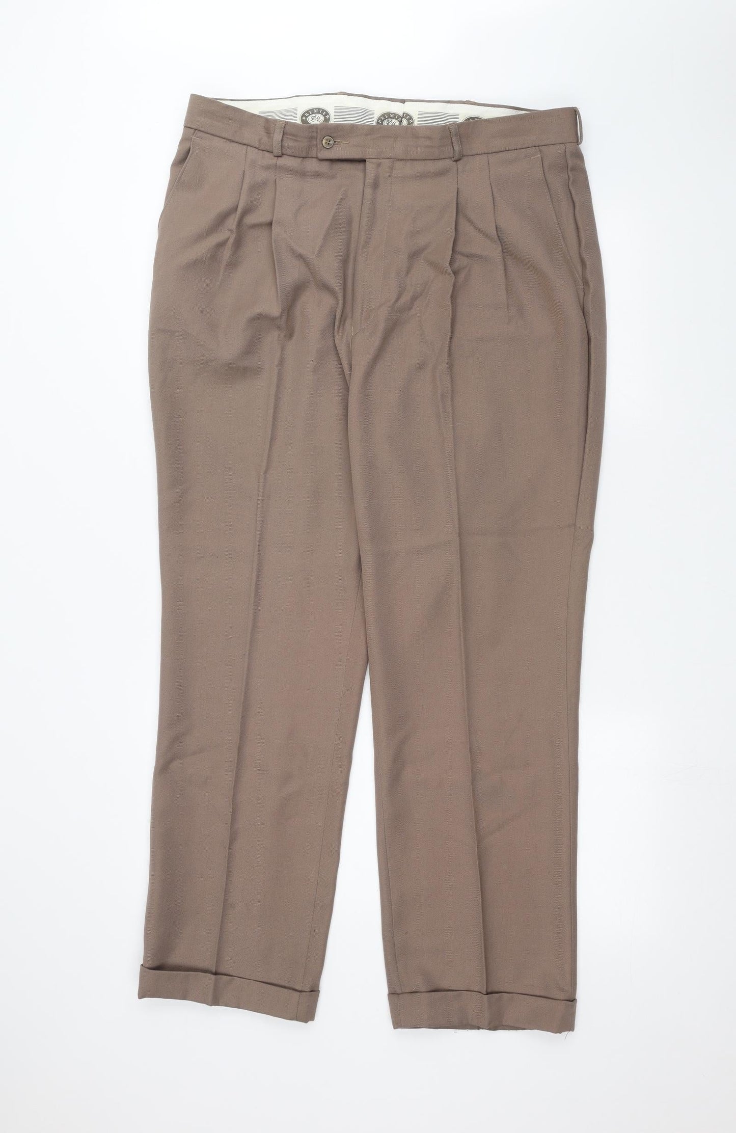 PREMIER MAN  Mens Brown   Trousers  Size 36 in L29 in