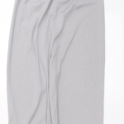 Womens UK Size 10 PRETTYLITTLETHING Regular Fit  Grey Trousers
