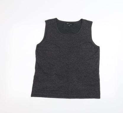 Womens UK Size XL Cable & Gauge Black Basic Tank