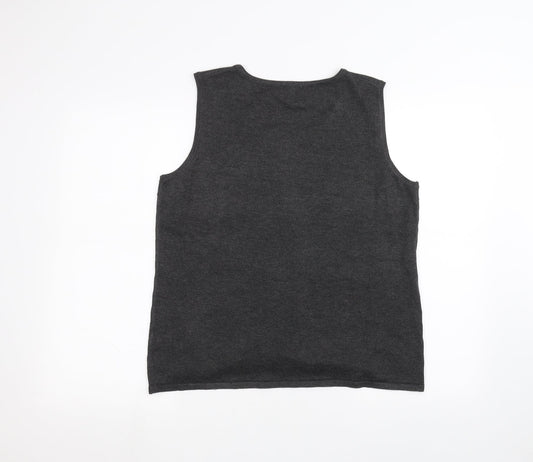 Womens UK Size XL Cable & Gauge Black Basic Tank