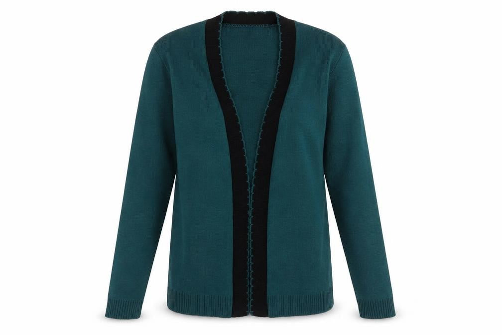 Womens UK Size S Pure & natural Green Cardigan Jumper