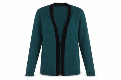 Womens UK Size S Pure & natural Green Cardigan Jumper