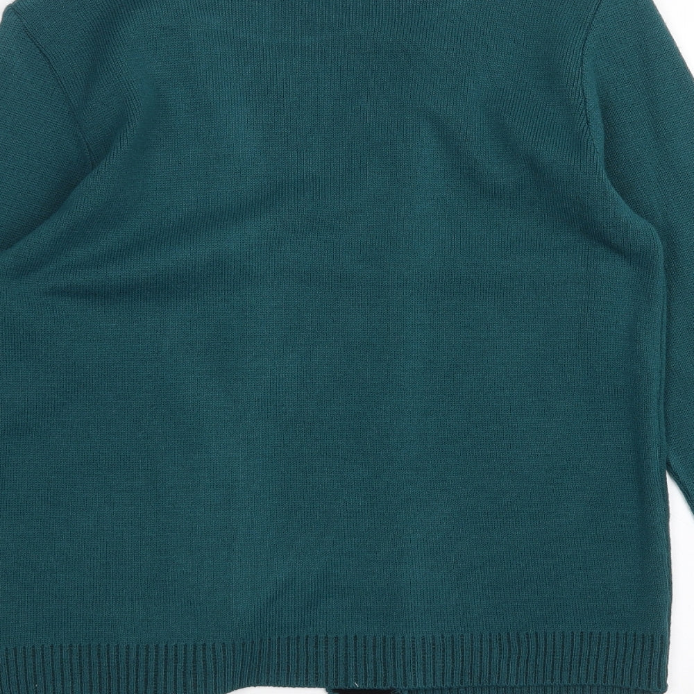 Womens UK Size S Pure & natural Green Cardigan Jumper
