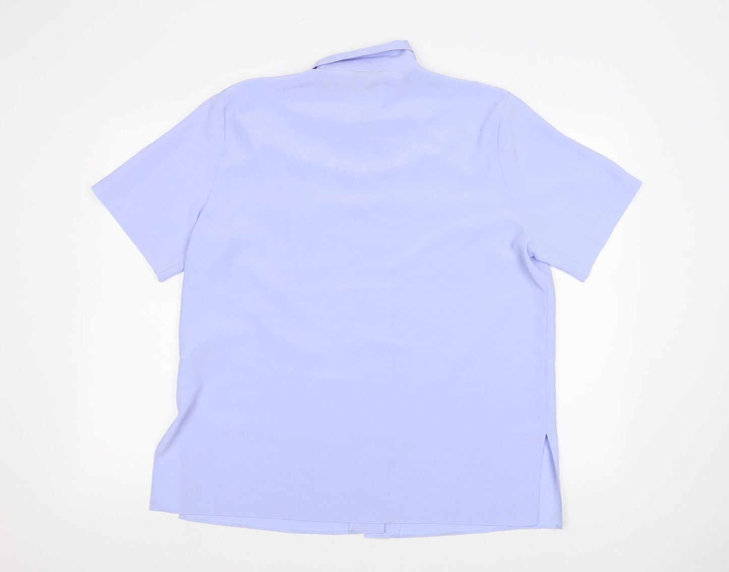Womens UK Size 16 Lauren Duvar Blue Basic Button-Up