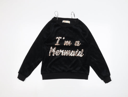love sleep Womens Black   Pullover Jumper Size S