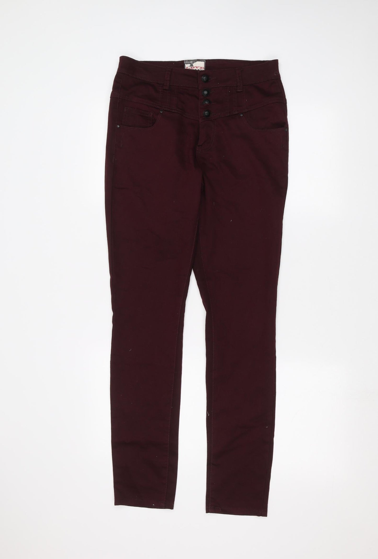 Womens UK Size 12 yesyes Regular Fit Skinny Red Jeans