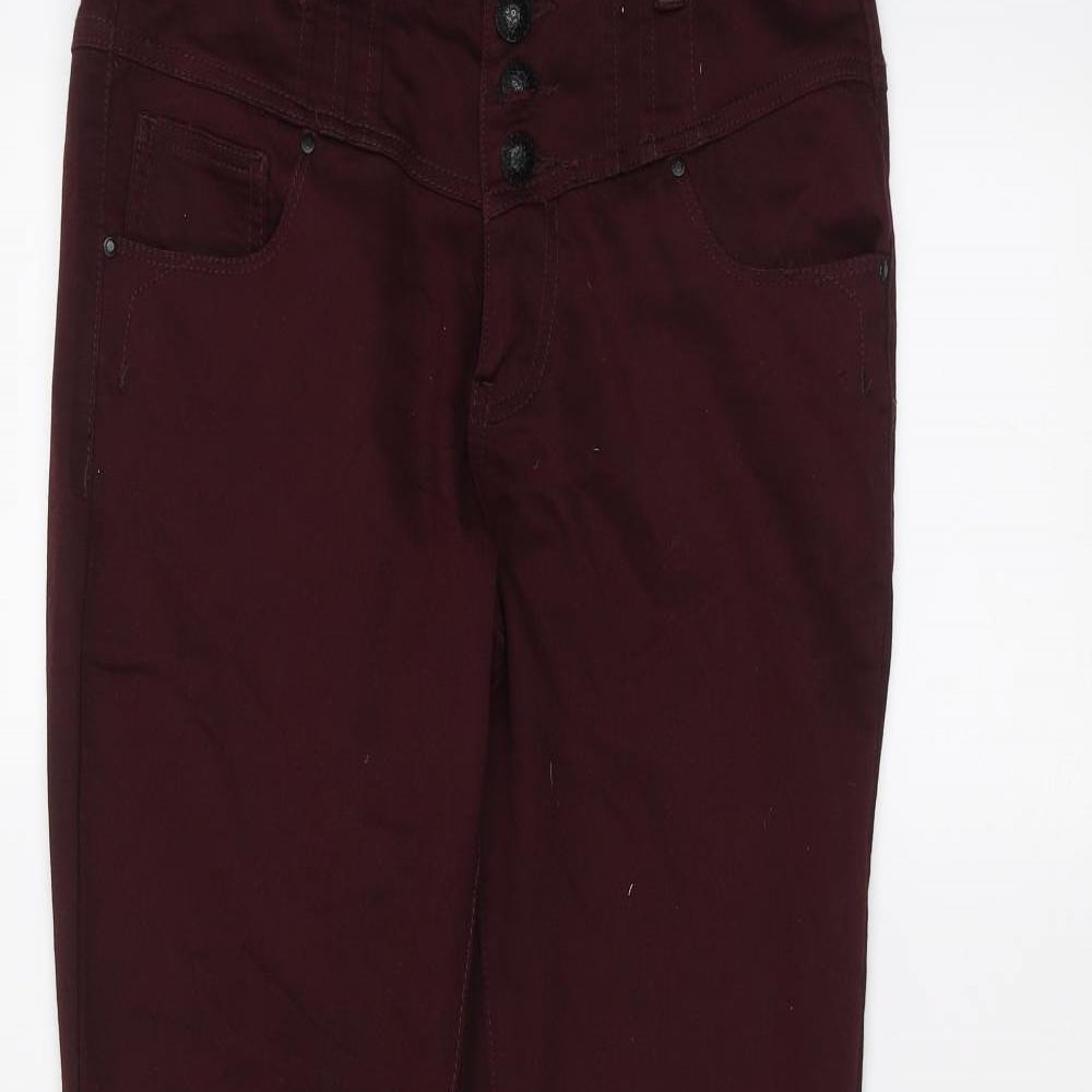 Womens UK Size 12 yesyes Regular Fit Skinny Red Jeans