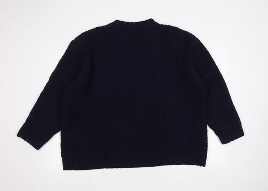 Womens UK Size L Red Herring Blue Pullover Jumper