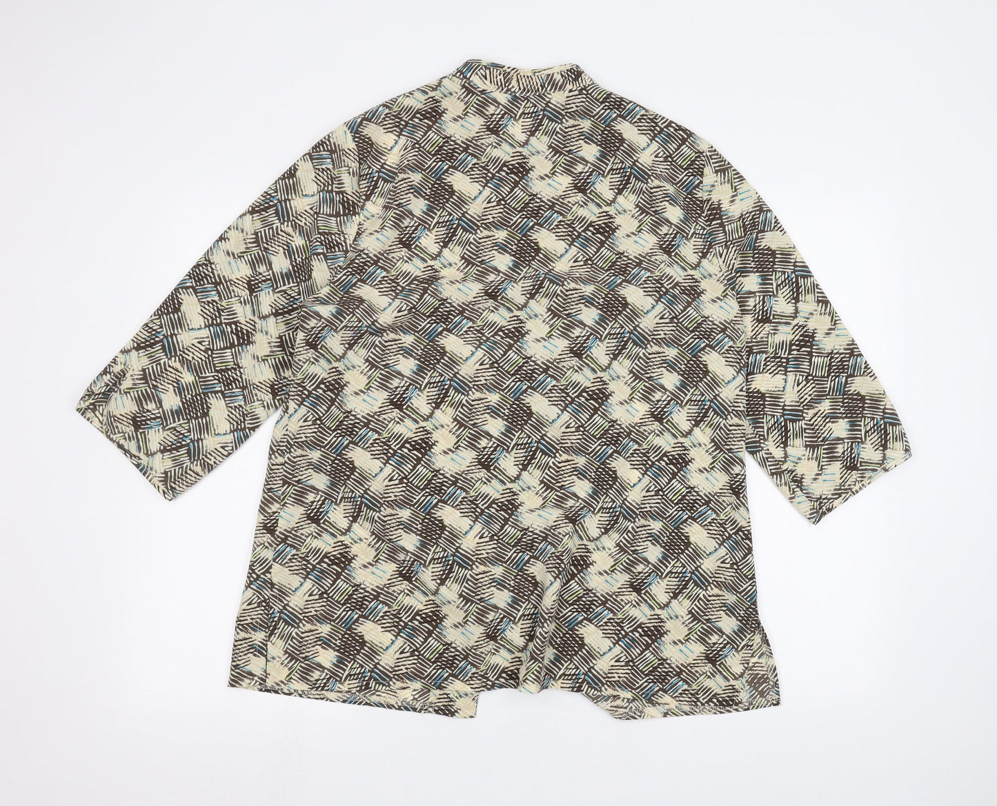 EWM Womens Beige   Basic Button-Up Size 16