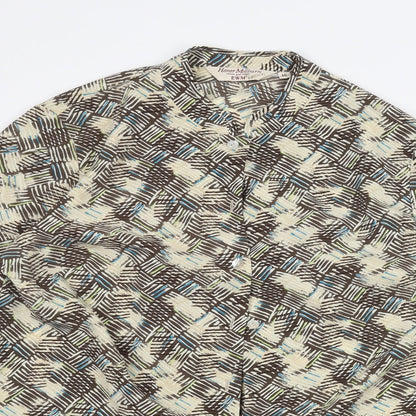 EWM Womens Beige   Basic Button-Up Size 16