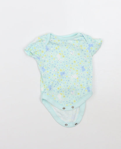 George Baby Green Floral  Babygrow One-Piece Size 0-3 Months