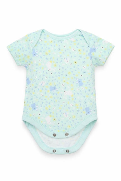 George Baby Green Floral  Babygrow One-Piece Size 0-3 Months