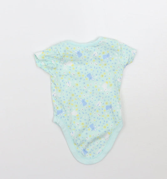 George Baby Green Floral  Babygrow One-Piece Size 0-3 Months