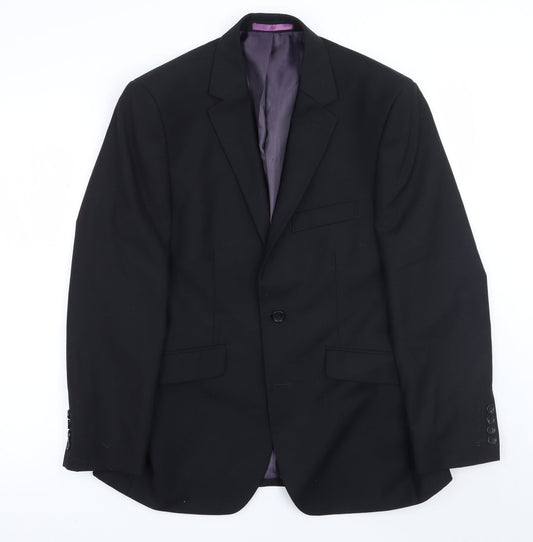 Mens UK Size 38 Burton Regular Black Suit Jacket
