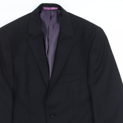 Mens UK Size 38 Burton Regular Black Suit Jacket