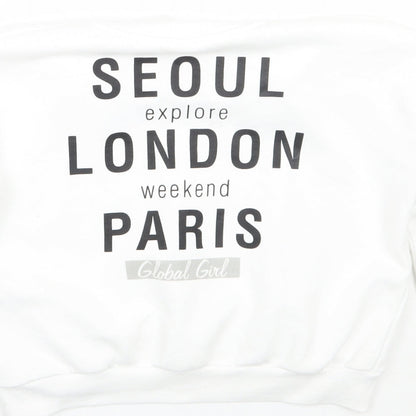 H&M Girls White   Pullover Jumper Size 12 Years
