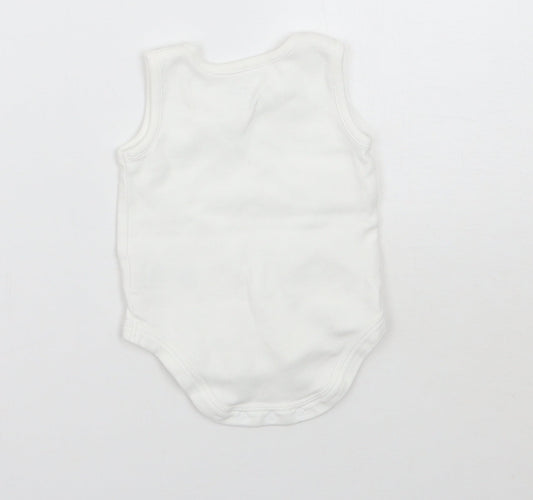 Mammas & Pappas Baby White   Babygrow One-Piece Size Newborn