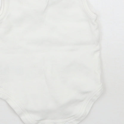 Mammas & Pappas Baby White   Babygrow One-Piece Size Newborn
