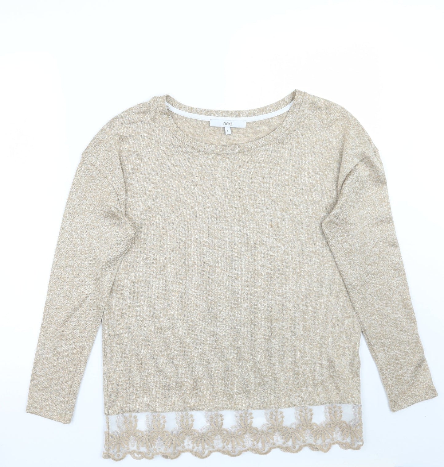 Womens UK Size 8 NEXT Beige Pullover Jumper