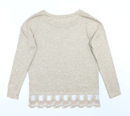 Womens UK Size 8 NEXT Beige Pullover Jumper