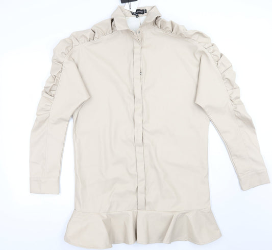 PRETTYLITTLETHING Womens Beige   A-Line  Size 10