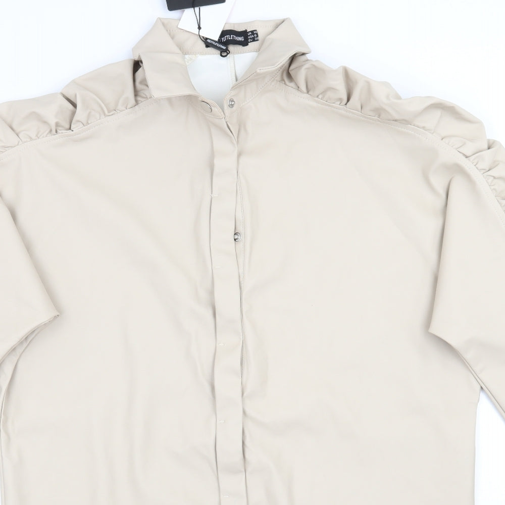 PRETTYLITTLETHING Womens Beige   A-Line  Size 10