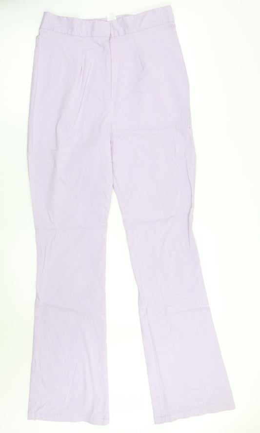 Nasty Gal Womens Purple   Trousers  Size 12 L33 in