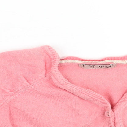 NEXT Girls Pink   Cardigan Jumper Size 12-18 Months