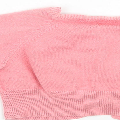 NEXT Girls Pink   Cardigan Jumper Size 12-18 Months