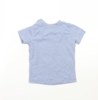 George Boys Blue   Basic T-Shirt Size 9-12 Months