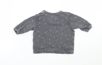 Disney Girls Grey   Basic T-Shirt Size 0-3 Months