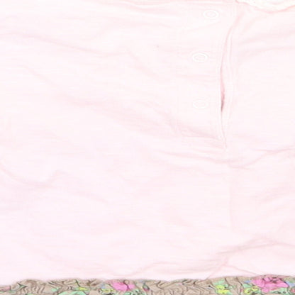 NEXT Girls Pink Floral  Basic T-Shirt Size 3-6 Months