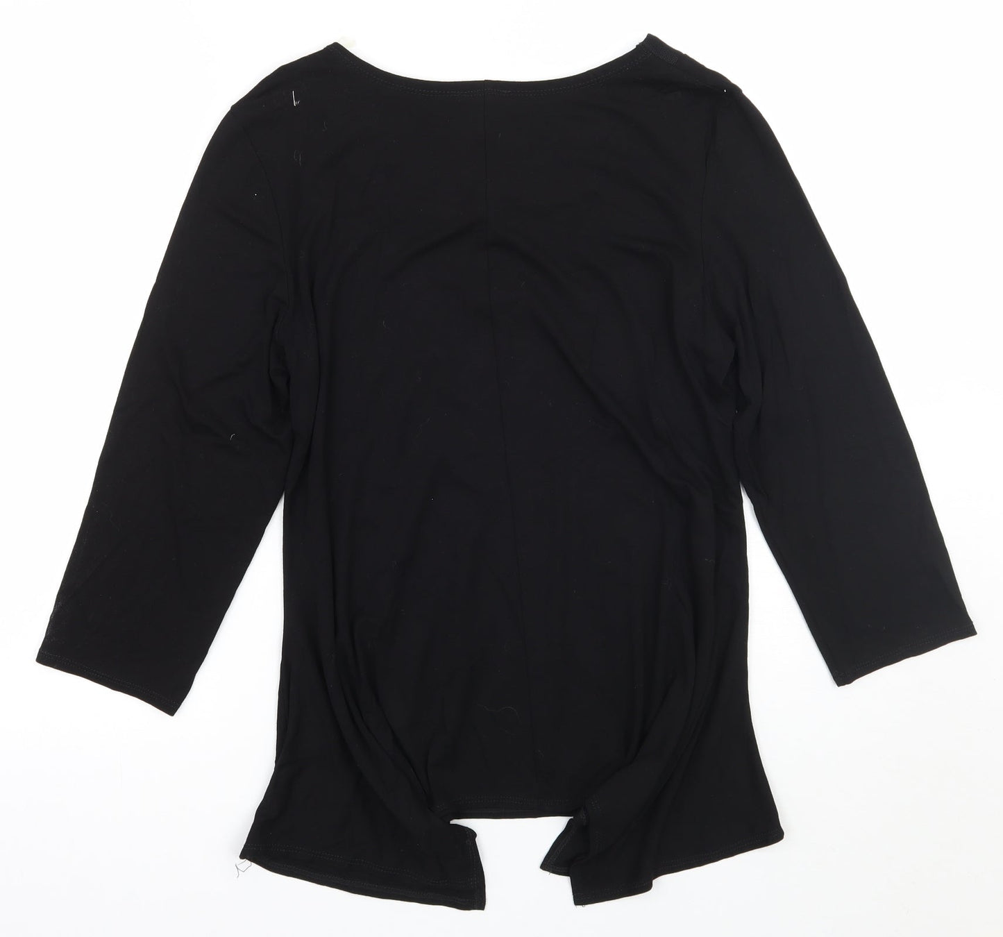 Womens UK Size L Saloos Black Basic T-Shirt