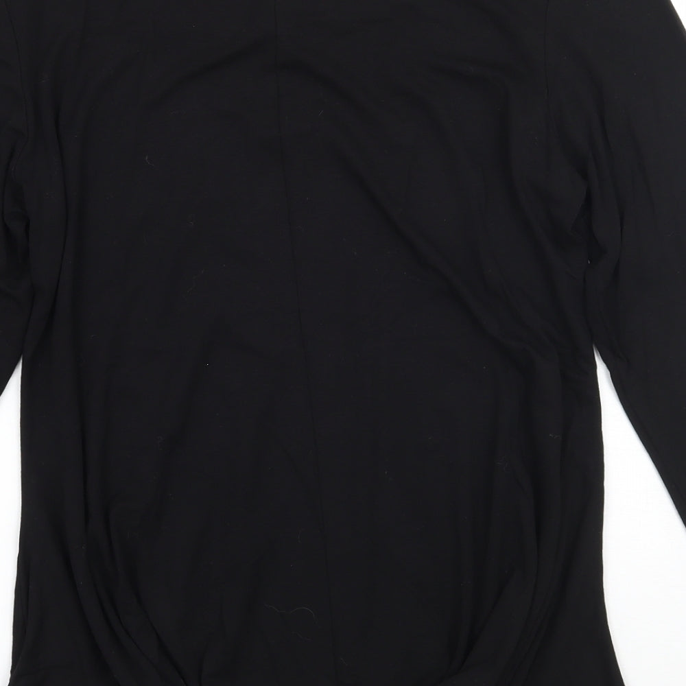 Womens UK Size L Saloos Black Basic T-Shirt