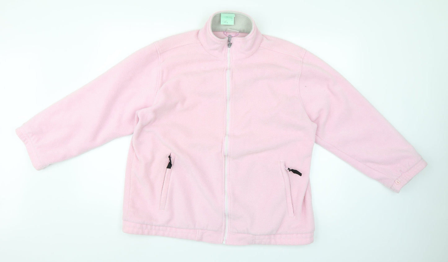 Womens UK Size L Preworn Pink Full Zip Jumper