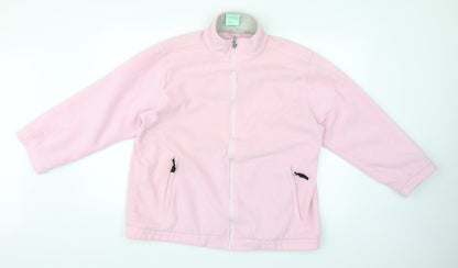 Womens UK Size L Preworn Pink Full Zip Jumper