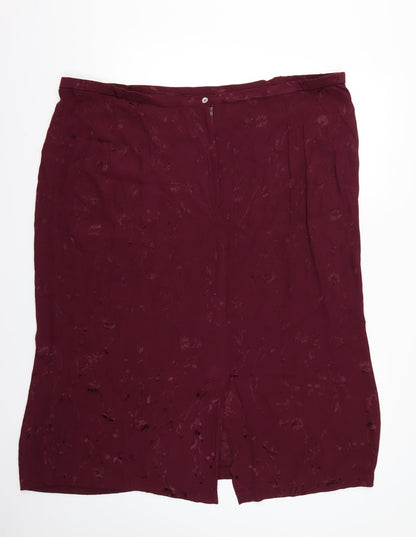 premier collection Womens Red Floral  Straight & Pencil Skirt Size 30
