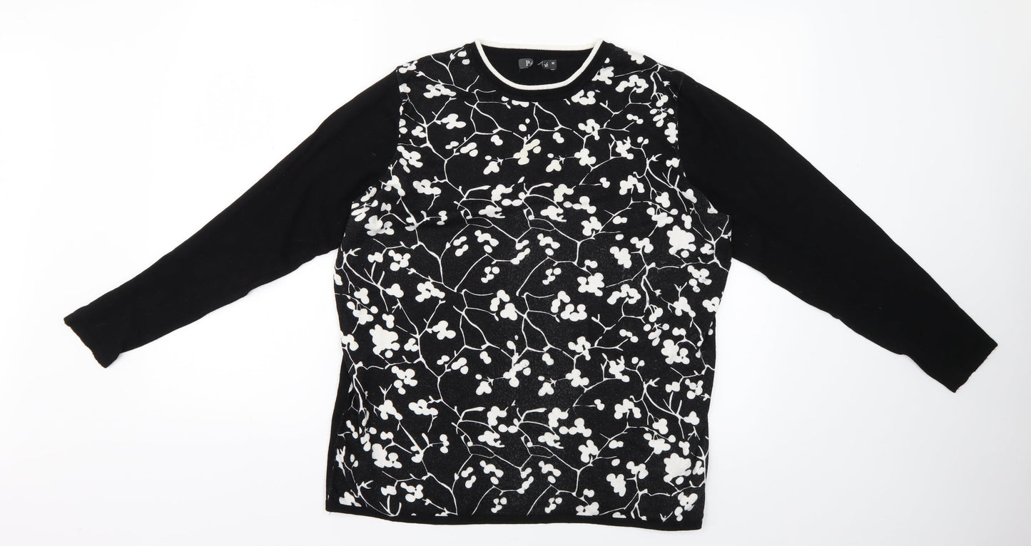 Womens UK Size M Preworn Black Pullover Jumper