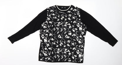 Womens UK Size M Preworn Black Pullover Jumper