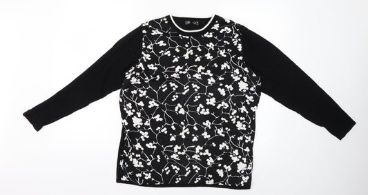 Womens UK Size M Preworn Black Pullover Jumper
