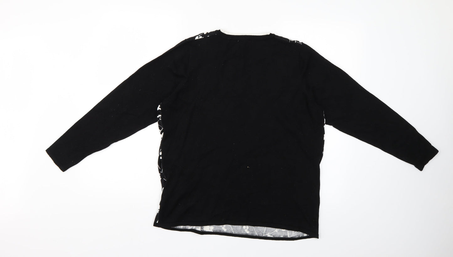 Womens UK Size M Preworn Black Pullover Jumper