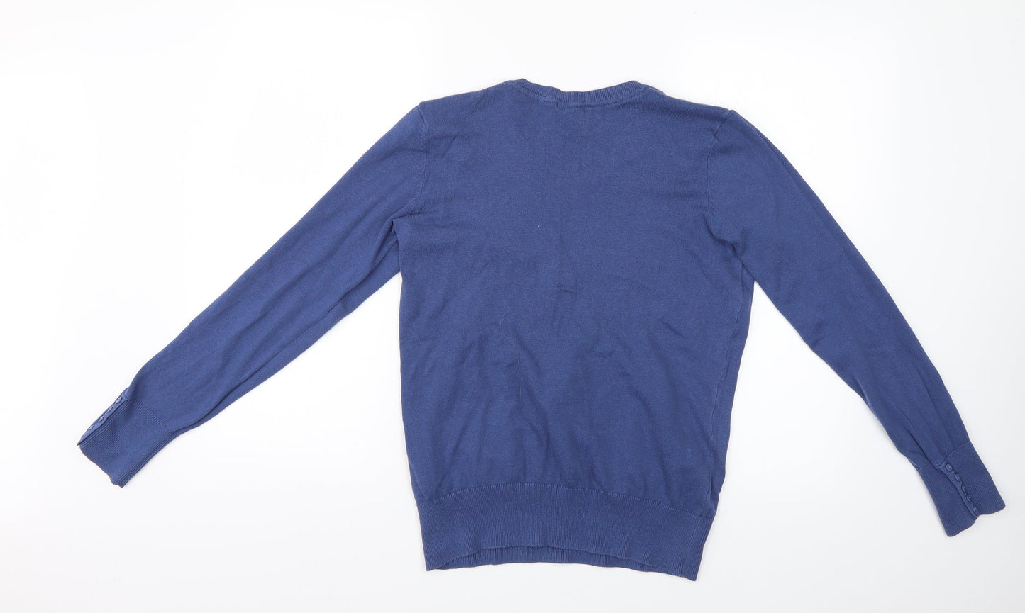 Womens UK Size M H&M Blue Basic Blouse