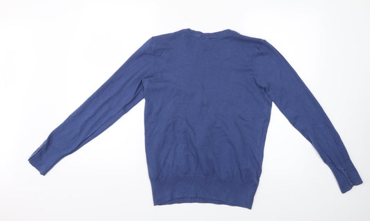 Womens UK Size M H&M Blue Basic Blouse