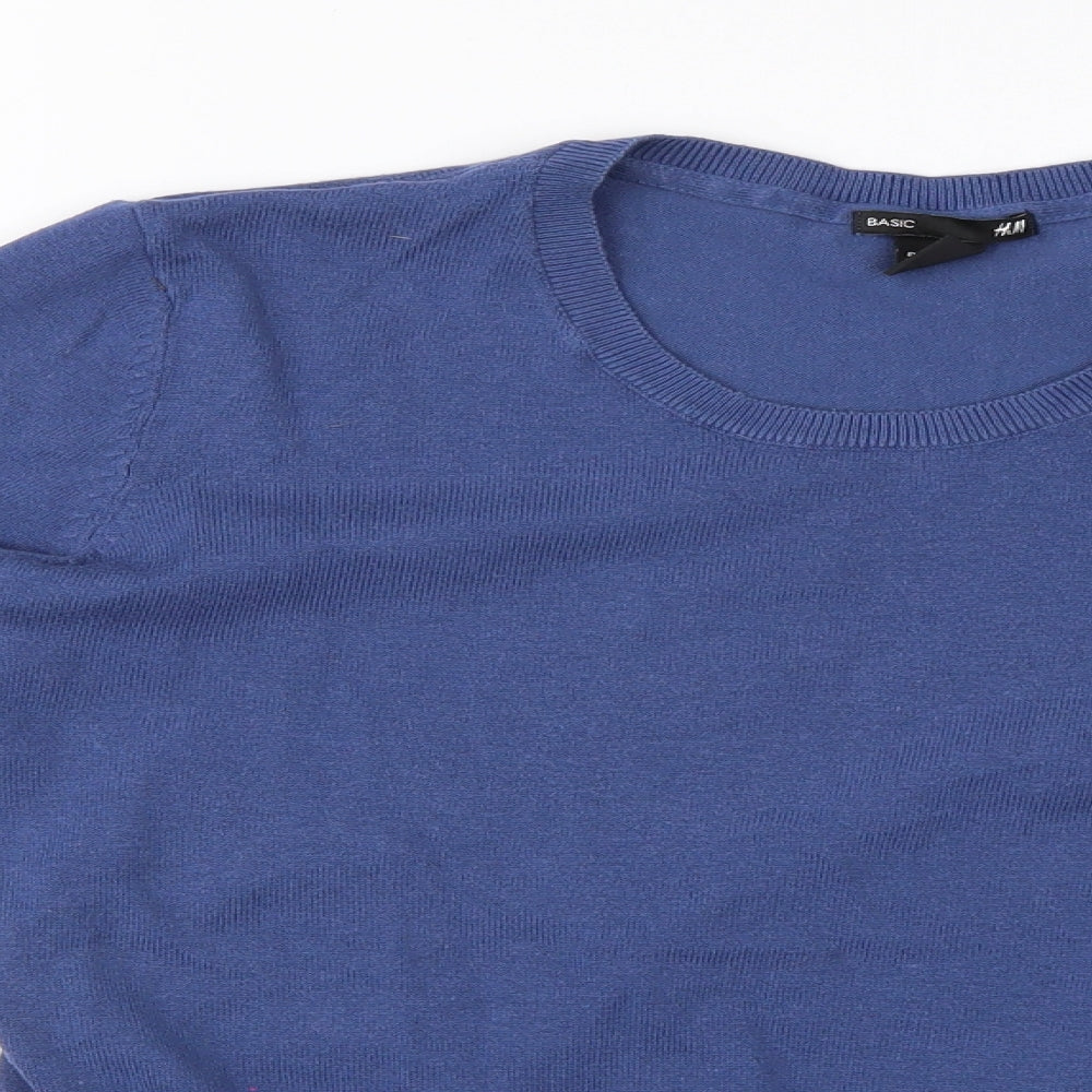 Womens UK Size M H&M Blue Basic Blouse